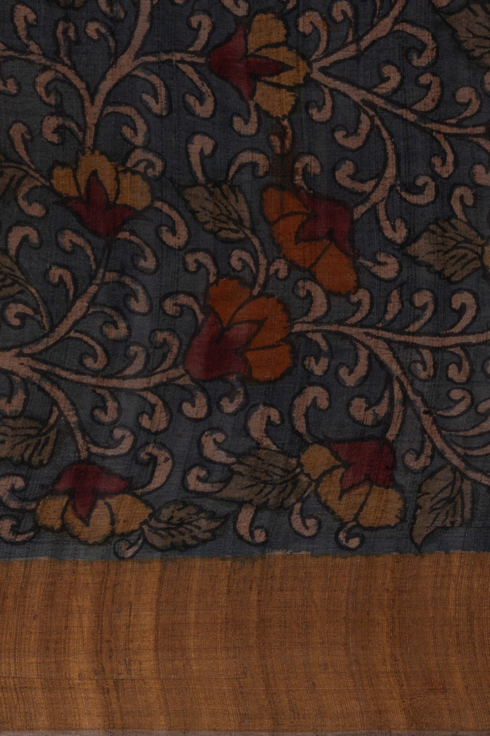 Image of Kalamkari Hand-Painted Saree